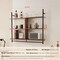 Industrial Pipe Shelf 3 Tier Wall-Mount Rustic Floating Storage Rack